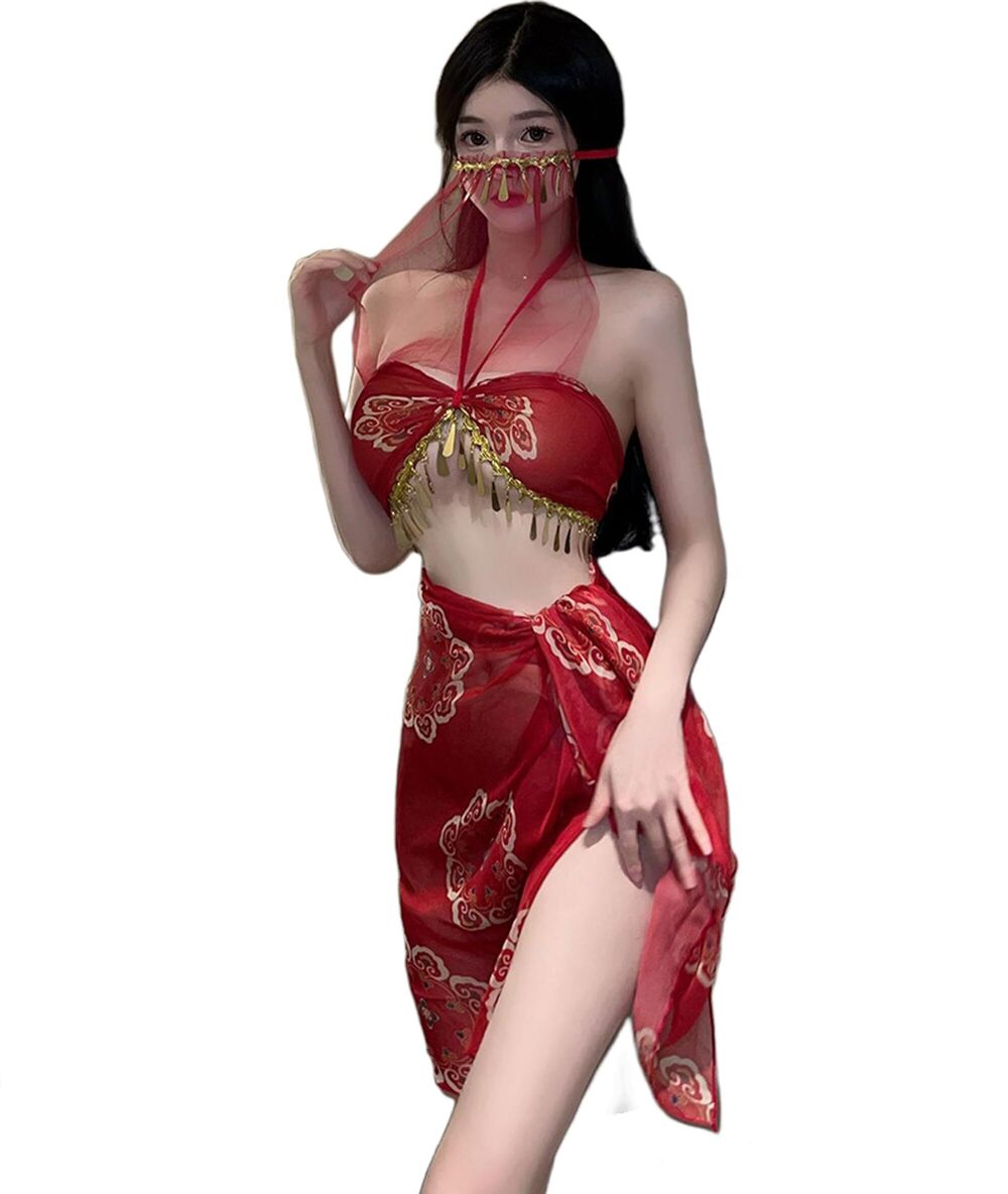 2897 Anime Cosplay Lingerie Classical Embroidered Hanfu Asian RolePlay Suit